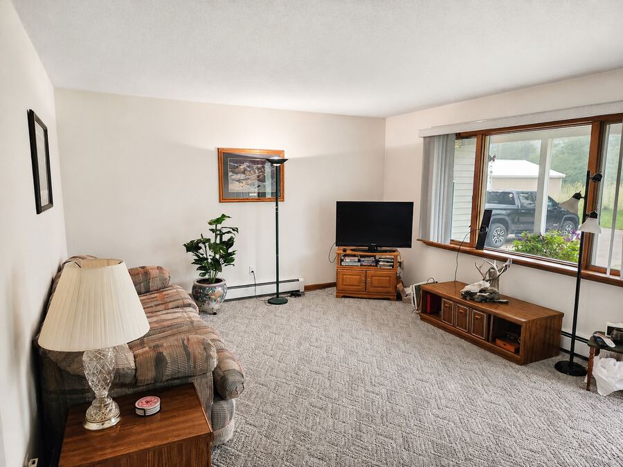 Living room with picture window