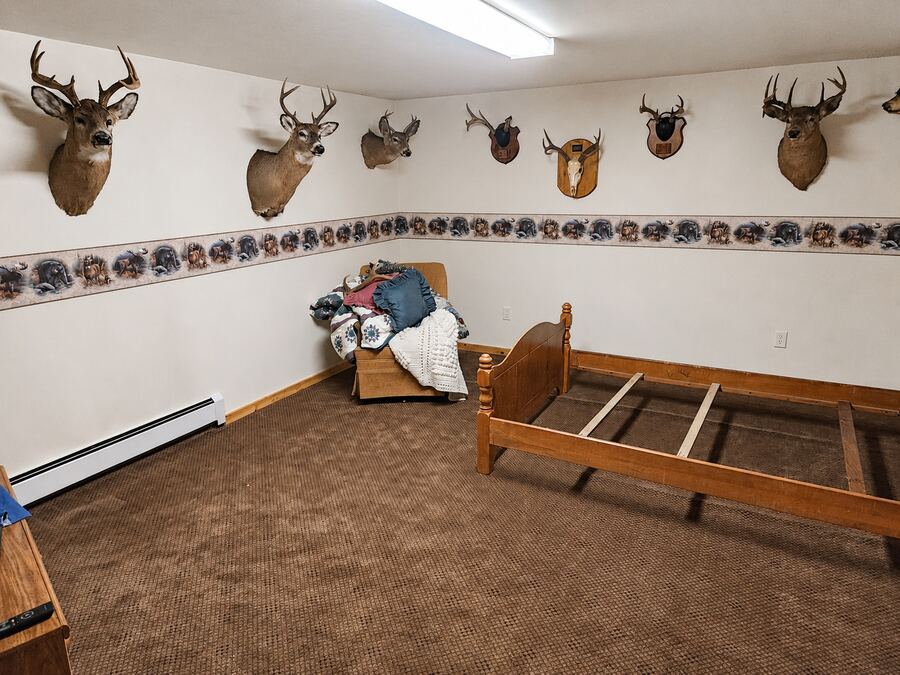 Finished basement room