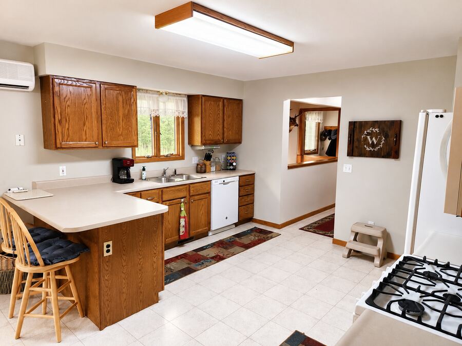Kitchen looking toward the laundry